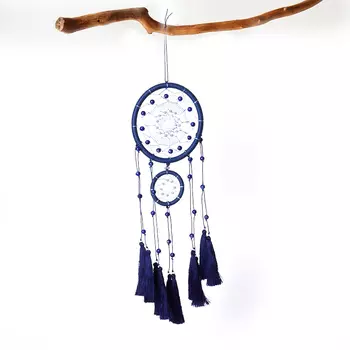 Ловец снов лазурит (биж. сплав, текстиль)