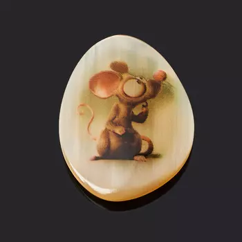 Магнит мышка селенит 5 см