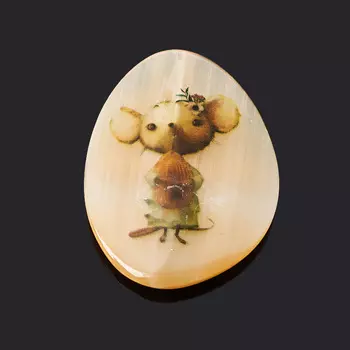 Магнит мышка селенит 5 см