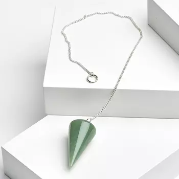 Маятник авантюрин зеленый (биж. сплав, сталь хир.)