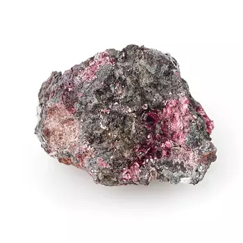 Образец эритрин со скуттерудитом (на подставке) (2,5-3 см)