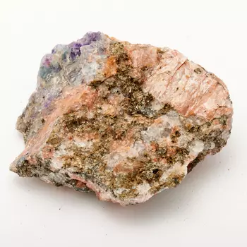 Образец флюорит зеленый, фиолетовый (в породе) S (4-7 см)