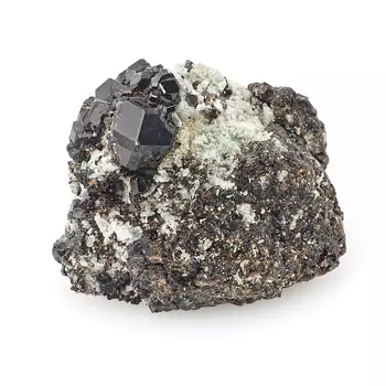 Образец гранат андрадит, меланит (на подставке) XS (3-4 см)