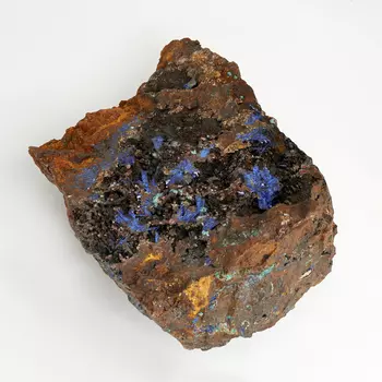 Образец микс азуромалахит, лимонит XL (16-20 см)