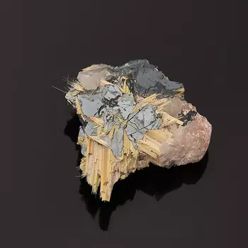 Образец микс гематит, рутил (на подставке) (0,5-1 см)