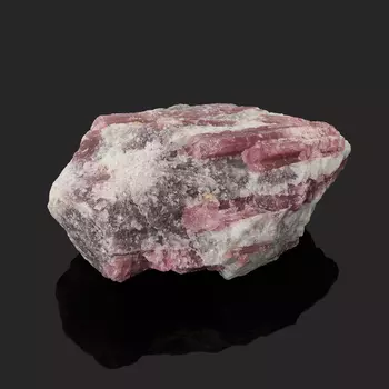 Образец турмалин розовый (рубеллит) (в породе) M (7-12 см)