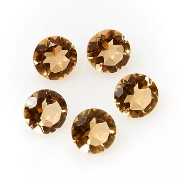 Огранка цитрин круглая 5 мм (1 шт)