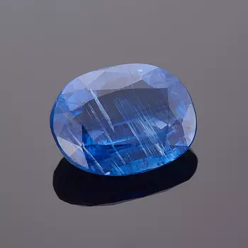 Огранка кианит синий овал 7*9 мм