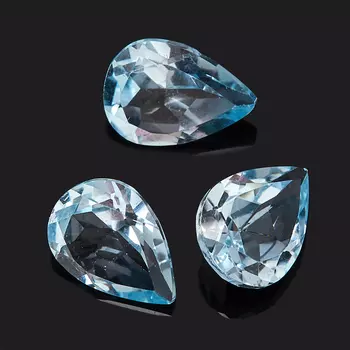 Огранка топаз голубой груша 6*8 мм (1 шт)