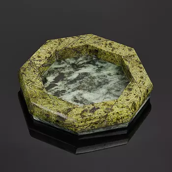 Пепельница змеевик 13х13х2 см