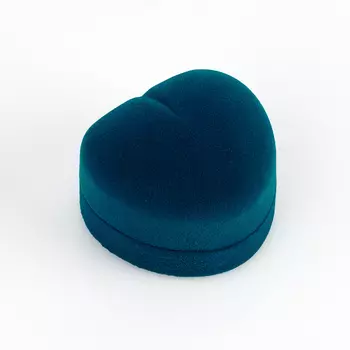 Подарочная упаковка (флок) под кольцо/серьги (футляр) (бирюзовый) 45х45х30 мм