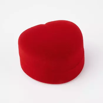 Подарочная упаковка (флок) под серьги/кулон (футляр) (красный) 50х45 мм