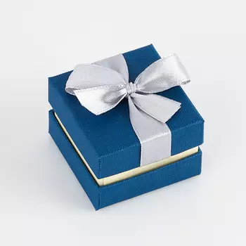 Подарочная упаковка (картон) под кольцо/серьги (коробка) (микс) 45х45х30 мм