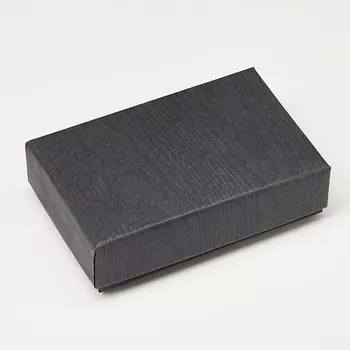 Подарочная упаковка (картон) под комплект (цепь, кольцо, серьги) (коробка) (серый) 80х50х25 мм