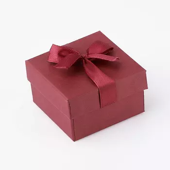 Подарочная упаковка (картон) под комплект (кольцо, серьги, кулон) 60х60х35 мм