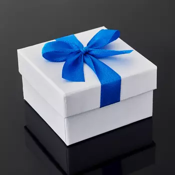 Подарочная упаковка (картон) под комплект (кольцо, серьги, кулон) (коробка) (микс) 55х55х35 мм