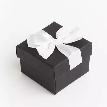 Подарочная упаковка (картон, текстиль) под кольцо/серьги (коробка) (микс) 40х40х30 мм