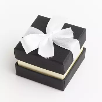 Подарочная упаковка (картон, текстиль) под кольцо/серьги (коробка) (микс) 45х45х30 мм