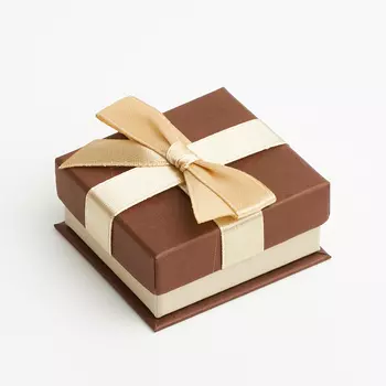 Подарочная упаковка (картон, текстиль) под кольцо/серьги (коробка) (микс) 55х50х25 мм