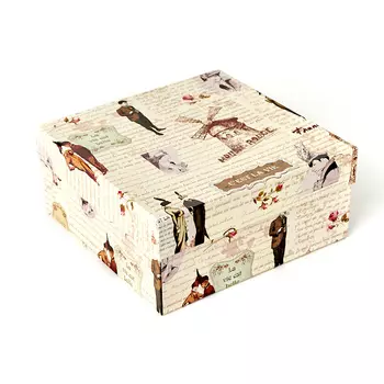 Подарочная упаковка (картон) универсальная (коробка) 180х180х80 мм