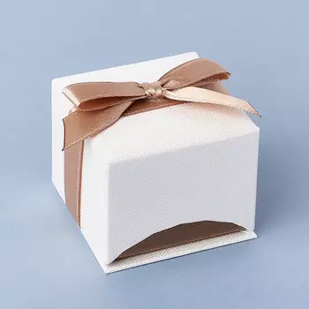 Подарочная упаковка (картон) универсальная (коробка) (бежевый) 50х50х40 мм