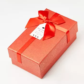 Подарочная упаковка (картон) универсальная (коробка) (красный) 150х90х60 мм