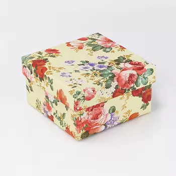 Подарочная упаковка (картон) универсальная (коробка) (микс) 105х105х60 мм