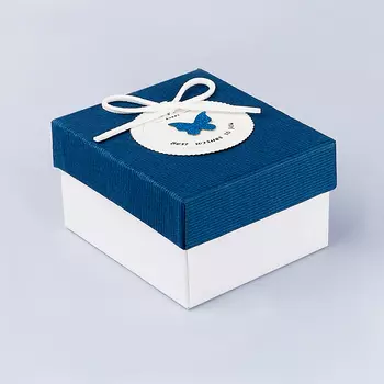 Подарочная упаковка (картон) универсальная (коробка) (микс) 90х80х50 мм