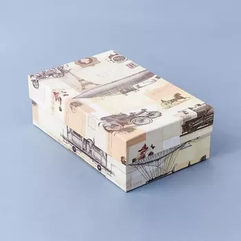 Подарочная упаковка (картон) универсальная (коробка) (микс) 190х120х65 мм