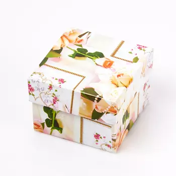 Подарочная упаковка (картон) универсальная (коробка) (микс) 85х85х60 мм