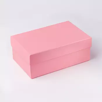 Подарочная упаковка (картон) универсальная (коробка) (розовый) 190х120х75 мм
