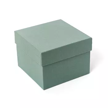 Подарочная упаковка (картон) универсальная (коробка) (серый) 125х125х90 мм