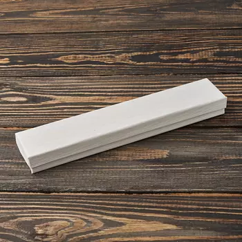 Подарочная упаковка под браслет/цепь (футляр) (белый) (картон) 110х40х20 мм