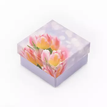 Подарочная упаковка под комплект (кольцо, серьги, кулон) 60х60х30 мм