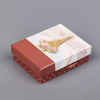 Подарочная упаковка под комплект (кольцо, серьги, кулон) 90х70х25мм