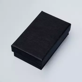 Подарочная упаковка под комплект (кольцо, серьги) (коробка) (черный) 80х50х25 мм
