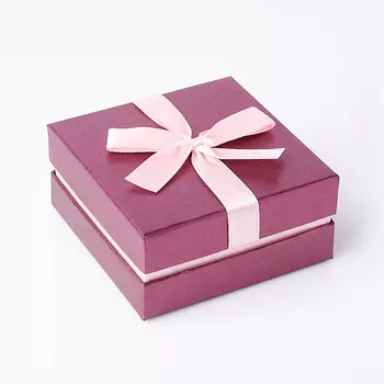 Подарочная упаковка под комплект (кольцо, серьги, кулон) (коробка) (микс) 40х80х80 мм