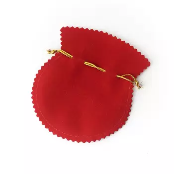 Подарочная упаковка (текстиль) универсальная (мешочек плоский) (красный)