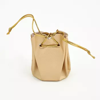 Подарочная упаковка универсальная (мешочек объемный золотой) 40х40х60 мм