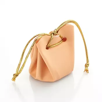 Подарочная упаковка универсальная (мешочек объемный бежевый) 35х35х40 мм