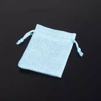 Подарочная упаковка универсальная (мешочек плоский) (голубой) 90х60 мм