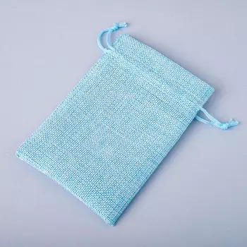 Подарочная упаковка универсальная (мешочек плоский) (голубой) 140х95 мм