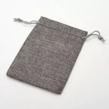 Подарочная упаковка универсальная (мешочек плоский) (серый) 140х95 мм