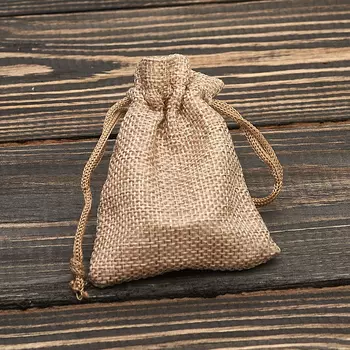 Подарочная упаковка универсальная (мешочек плоский) (бежевый) 90х60 мм