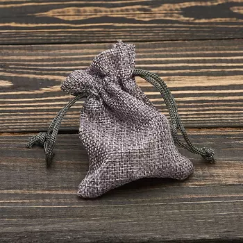 Подарочная упаковка универсальная (мешочек плоский) (серый) 90х60 мм