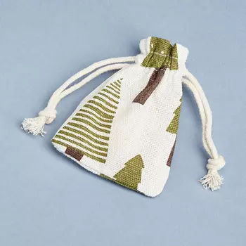 Подарочный мешочек (текстиль) 90х65 мм