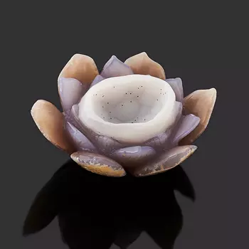 Подсвечник агат серый 7х9 см