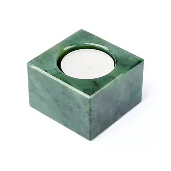 Подсвечник нефрит зеленый 6х6х4 см