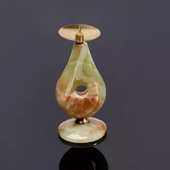 Подсвечник оникс мраморный 5х12 см