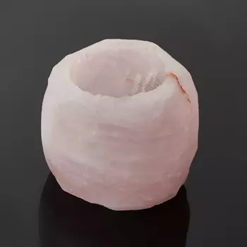 Подсвечник розовый кварц 7х5 см